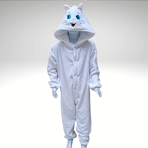 Kigurumi Pijama Macacão - Gato Branco