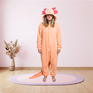 Kigurumi Pijama Macacão - Axolote
