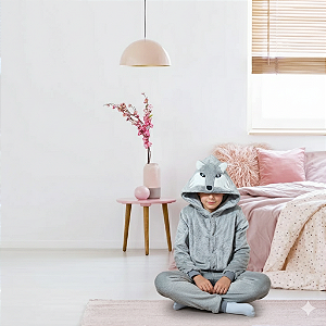 Kigurumi Pijama Macacão - Lobo