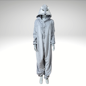 Kigurumi Pijama Macacão - Lobo