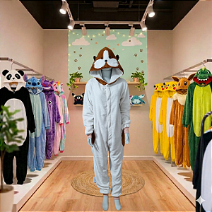 Kigurumi Pijama Macacão - Porquinho da ìndia