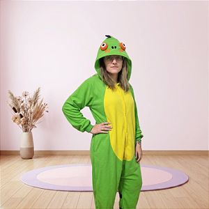 Kigurumi Pijama Macacão Malha - Lagarto