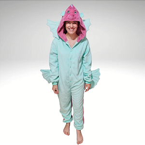 Kigurumi Pijama Macacão  - Cavalo Marinho