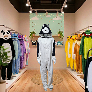 Kigurumi Pijama Macacão - Husky
