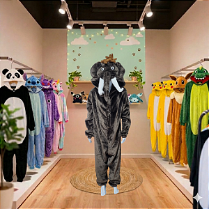 Kigurumi Pijama Macacão - Mamute