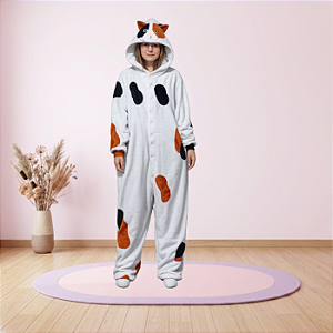 Kigurumi Pijama Macacão - Gato Tricolor