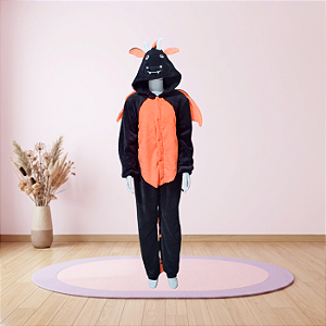 Kigurumi Pijama Macacão - Dragão Preto
