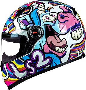 LS2 CAPACETE FF358 BUBBLE WHITE 56/S