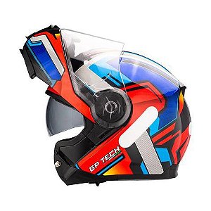 CAPACETE A118 SV FUSION ARTICULADO VERMELHO-AZUL 58