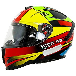 CAPACETE ULTRA SV FLAG VERMELHO-AMARELO-VERDE 56