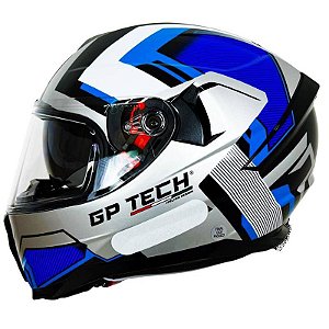 CAPACETE ULTRA SV FUSION V2 PRETO-AZUL 56