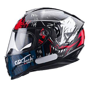 CAPACETE ULTRA SV JOKER PRETO-AZUL-VERMELHO 61 0764460415452