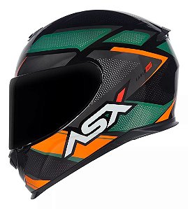 CAPACETE ASX EAGLE FAST BRILHO PRETO/VERDE/GRAFITE