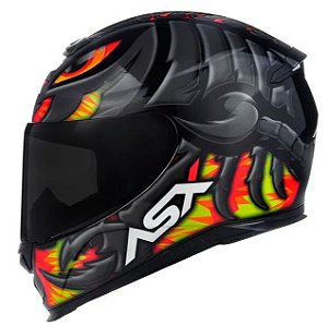 CAPACETE ASX EAGLE SCORPION BRILHO PRETO/CINZA/AMARELO