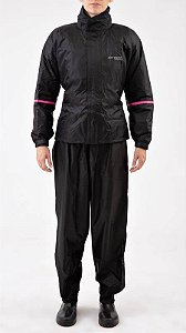 CAPA CHUVA FEMININA GP TECH ESSENCE PREMIUM PRETA ROSA