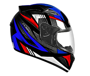 CAPACETE EBF SPARK FLASH PRETO AZUL