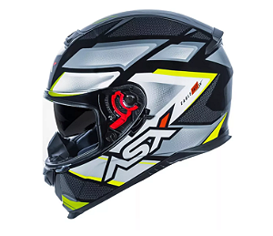 CAPACETE ASX EAGLE SV FAST BRILHO PRETO/CINZA/AMARELO