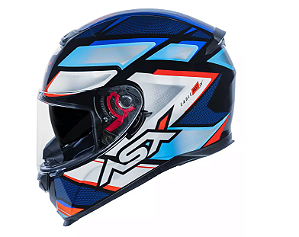 CAPACETE ASX EAGLE SV FAST BRILHO PRETO/AZUL/VERMELHO