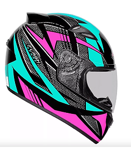 CAPACETE EBF SPARK FLASH PRETO TIFANY