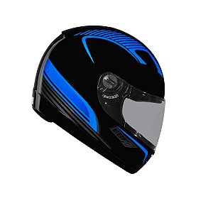 CAPACETE EBF 7 POWER PRETO AZUL