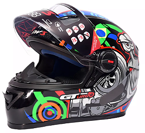 CAPACETE FW3 GT TURBO PRETO