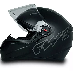 CAPACETE FW3 GT CLASSIC PRETO FOSCO