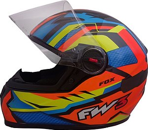 CAPACETE FW3 GTN FOX LARANJA