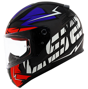 LS2 CAPACETE RAPID FF353 CROMO MATTE BLK/RED/BLUE