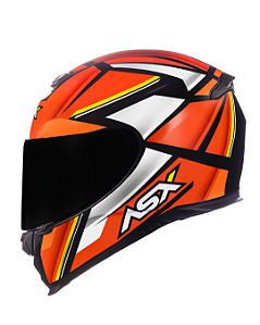 CAPACETE ASX EAGLE EXPLORER BRILHO PRETO/VERMELHO/BRANCO 58/M