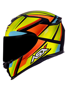 CAPACETE ASX EAGLE EXPLORER BRILHO PRETO/AMARELO/LARANJA