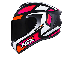 CAPACETE ASX DRAKEN SPIRIT BRILHO PRETO/ROSA/BRANCO