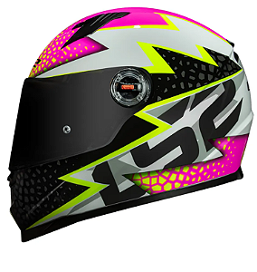 LS2 CAPACETE FF358 SPEEDY WHITE/PINK