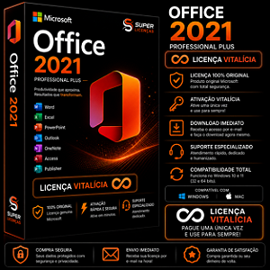 Office 2021 Professional Plus – Envio Instantâneo Licença Original Vitalícia