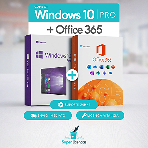 WINDOWS 10 PRO + OFFICE 365 - LICENÇA VITALÍCIA & ENVIO POR E-MAIL (ORIGINAL)