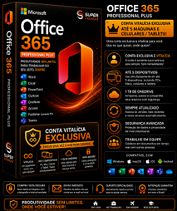 OFFICE 365 - 5 MAQUINAS - LICENÇA VITALÍCIA & ENVIO POR E-MAIL (ORIGINAL)
