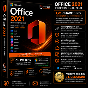 Office 2021 Professional Plus – Chave Bind (Vincula Conta Microsoft) ENVIO IMEDIATO