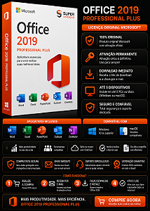 Office 2019 Professional Plus - Licença Original e Vitalícia I Receba Agora Por Email I Suporte 24 HRS