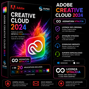 Adobe Creative Cloud 2024 - LICENÇA ONLINE (CONTA ADOBE)– Envio Imediato – Serial Vitalicio