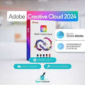 Adobe Creative Cloud 2024 - LICENÇA ONLINE (CONTA ADOBE)– Envio Imediato – Serial Vitalicio