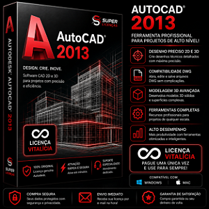 Autodesk AutoCAD 2013 Para Windows – Envio Imediato - Licença Vitalicia