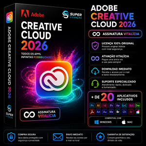 Adobe Creative Cloud 2026 - Licença Vitalicia (Conta Original)