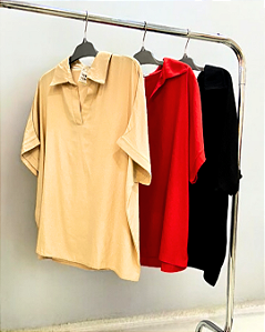 Camisa Com Gola Feminina