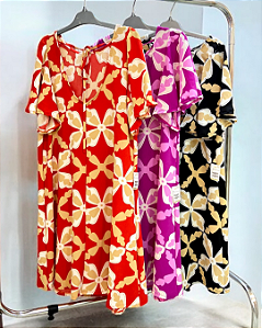 Vestido Curto Estampado Floral