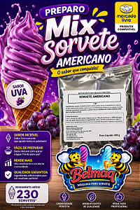 Base mix Sorvete americano Uva