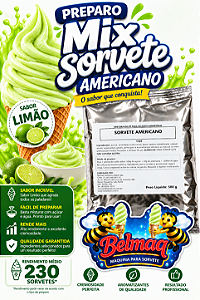Base mix sorvete americano limão