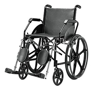 CADEIRA DE RODAS 1016 AÇO COM ELEVAÇÃO DE PERNAS- 100 KG #