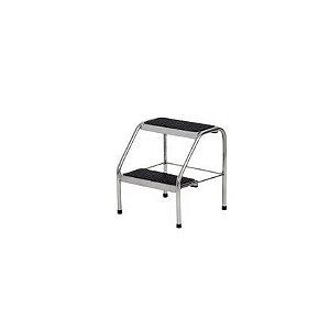 ESCADA 2 DEGRAUS ANTIDERRAP. LUXO INOX