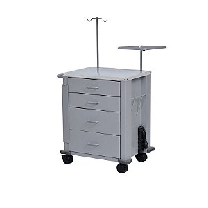 CARRO DE EMERGENCIA C/ 4 GAVETAS 0,57X0,52X1,04M