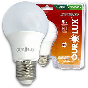 Lâmpada Led Superled Ouro 9w Bivolt 6500k E27 Econômica