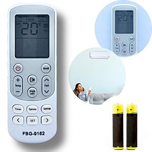 Controle Remoto Ar Condicionado Pilha Compatível AR12C AR09D